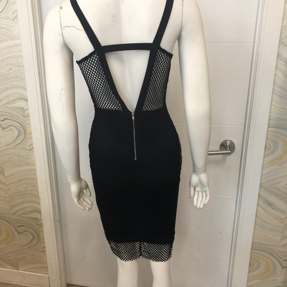 Black Mesh Mini Dress - Picture 3 of 3